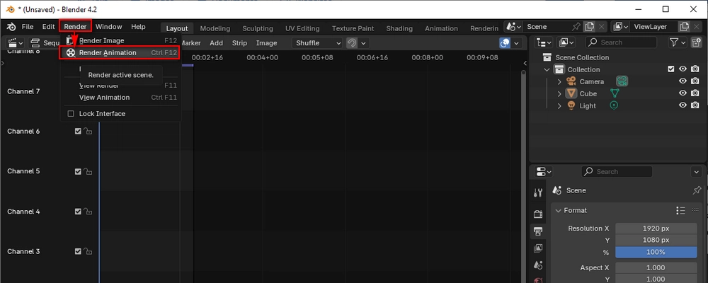 Render Image Sequence to Video