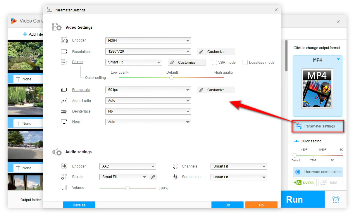 Unify Video Parameters