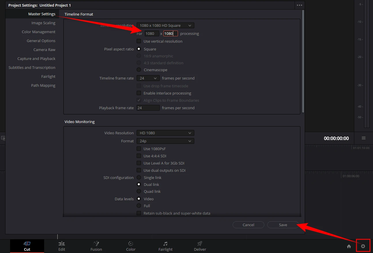 Modify the Timeline Resolution to Equal Values