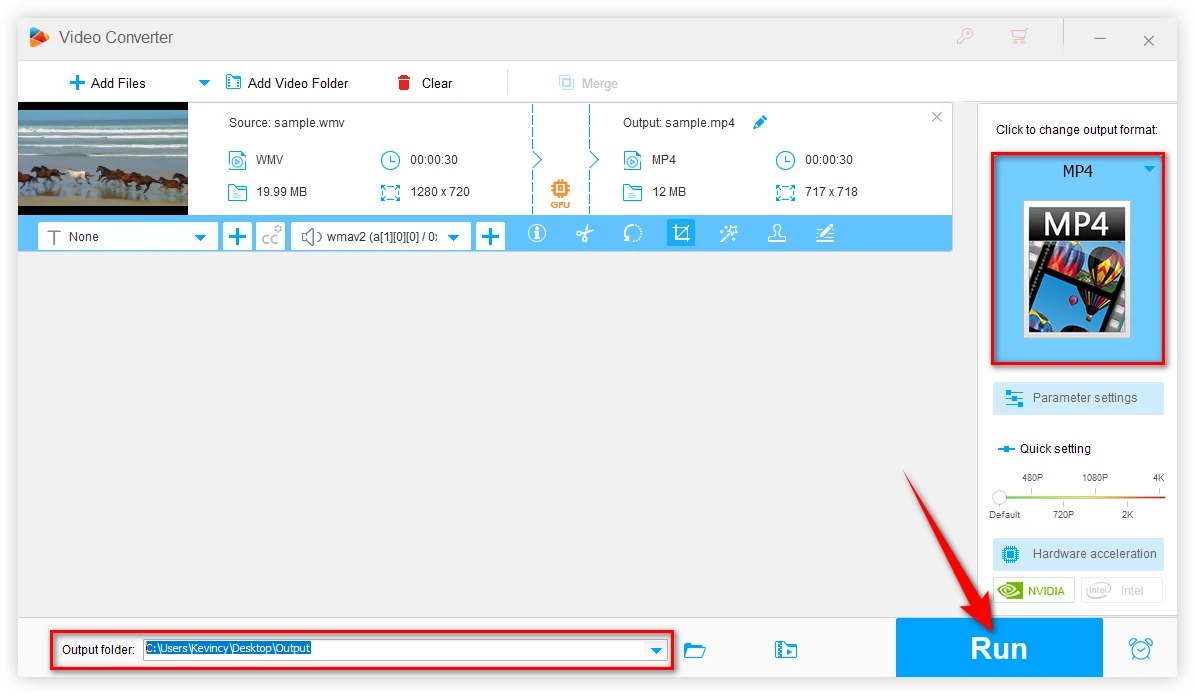 Choose an Export Format and Export the Square Video