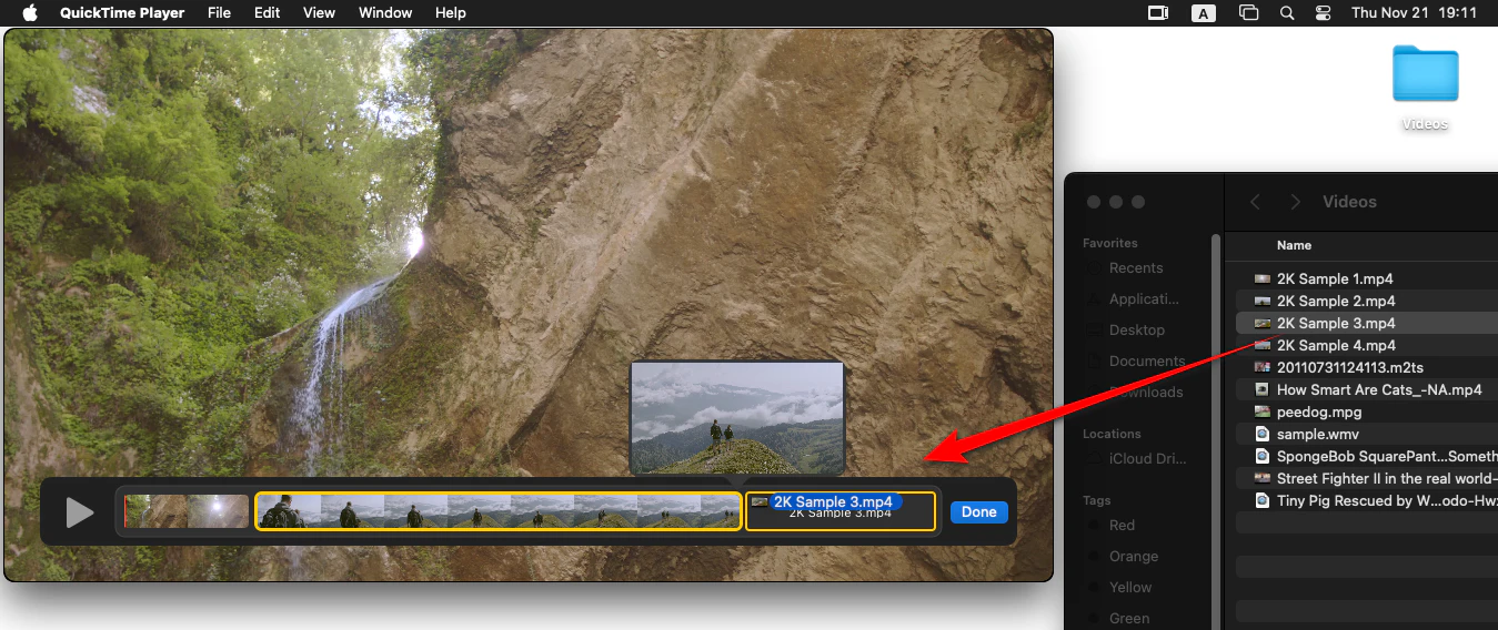 Use QuickTime Player to Merge MP4 Files into One