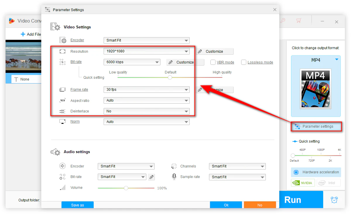 Modify Video Parameters