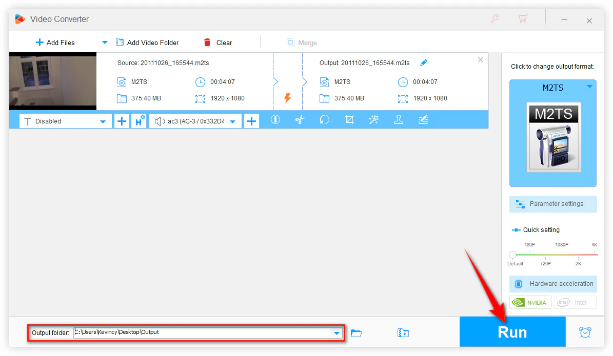 Choose a Location Path and Start Processing