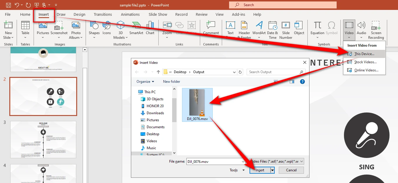 Insert a Video into PowerPoint