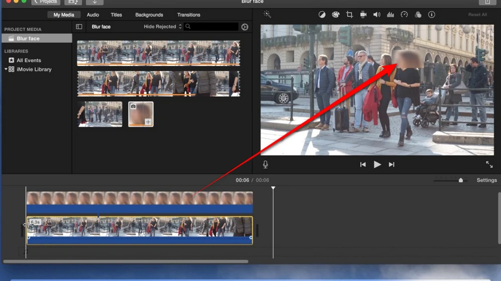 Blur a Video in iMovie