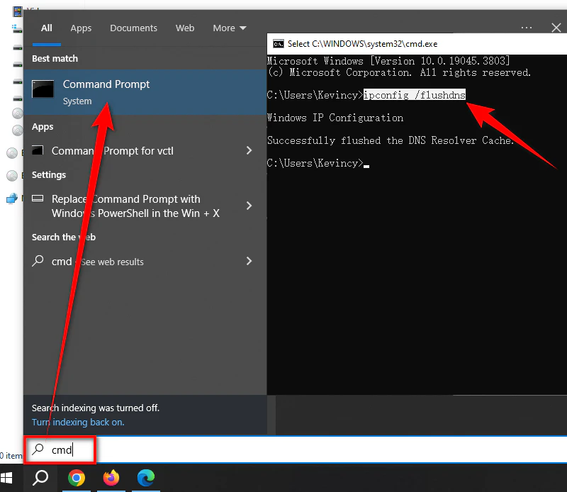 Clear the DNS resolver cache