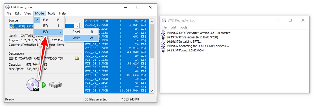 DVD ISO変換 窓の杜 DVD Decrypter