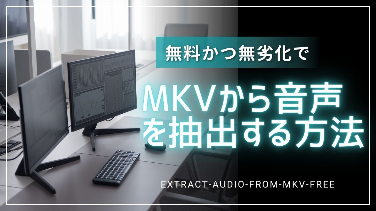 無劣化でMKVから音声を抽出