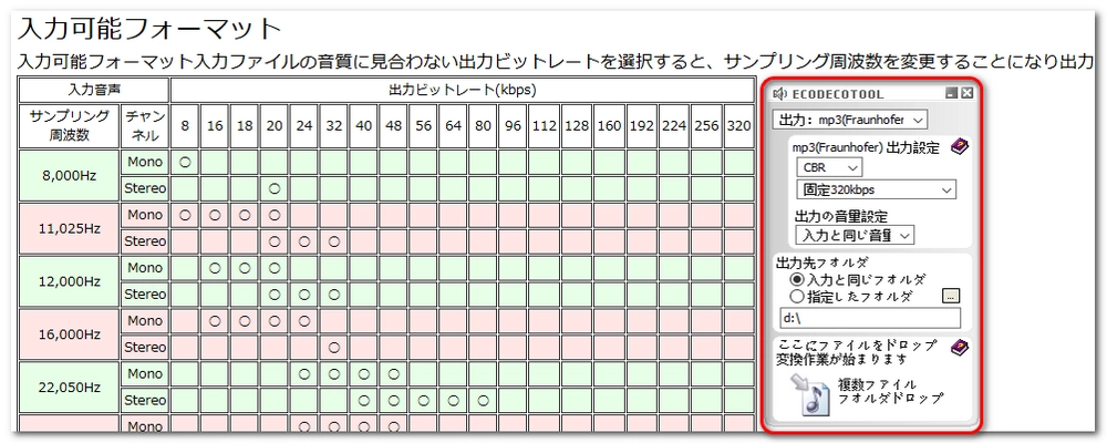 窓の杜 FLAC MP3変換フリーソフト えこでこツール