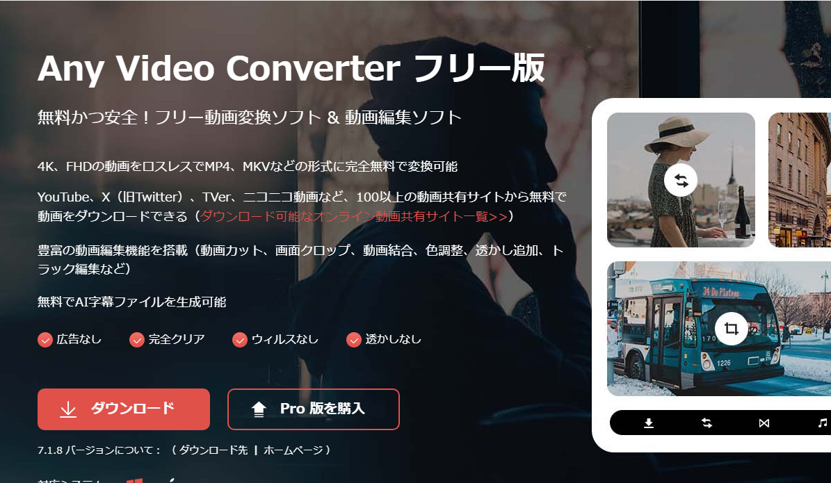 ３．Any Video Converter フリー版