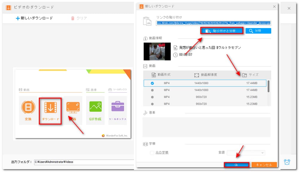 動画ダウンロードソフトを実行