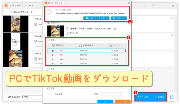 PC用TikTok動画ダウンロード・保存ソフト