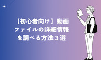 動画ファイルの詳細情報を調べる