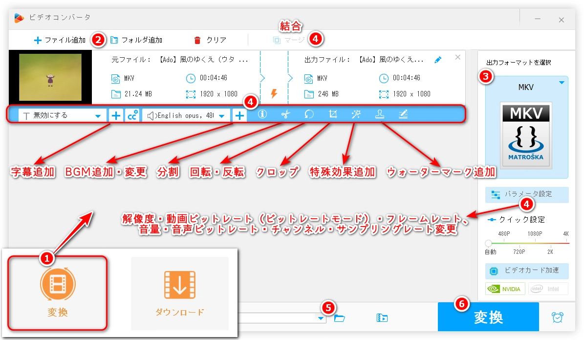 MKVファイルを無料編集する方法