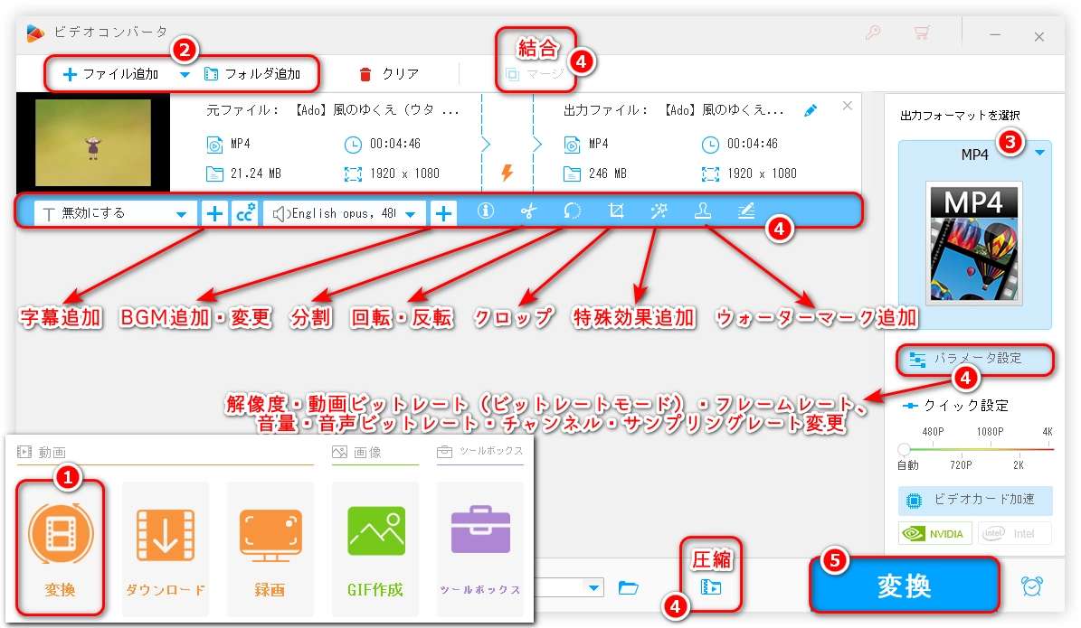 パワーポイント用動画、出力した動画を編集