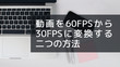 60FPSから30FPSに変換