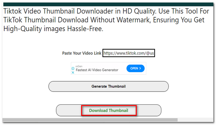 TikTok Thumbnail Downloader in HD Quality