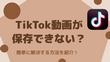 TikTok動画がダウンロード・保存できない