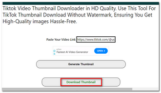 TikTok Thumbnail Downloader in HD Quality