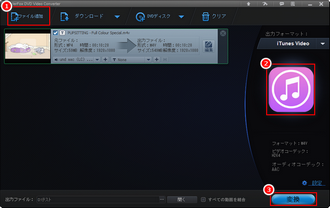 DVD動画をiTunes形式に変換