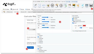 GIFの色の変更方法 Ezgif