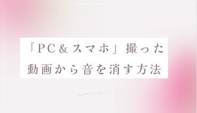 「PC＆スマホ」撮った動画から音を消す方法