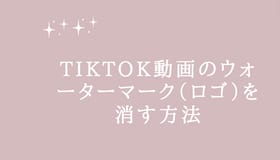 TikTok動画のウォーターマーク（ロゴ）を消す方法