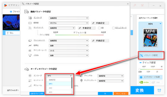 動画の音声コーデックを変換する