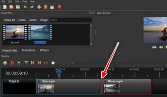 OpenShot Video Editor 動画を結合