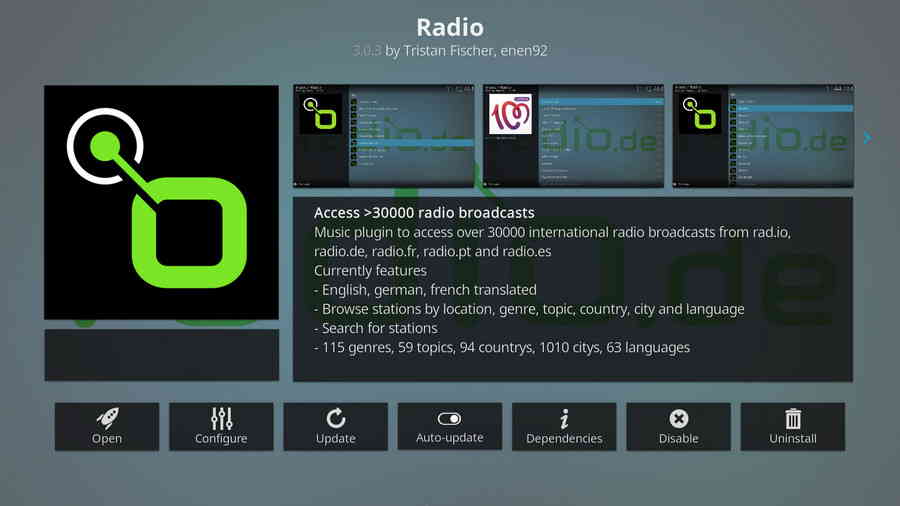 Radio addon