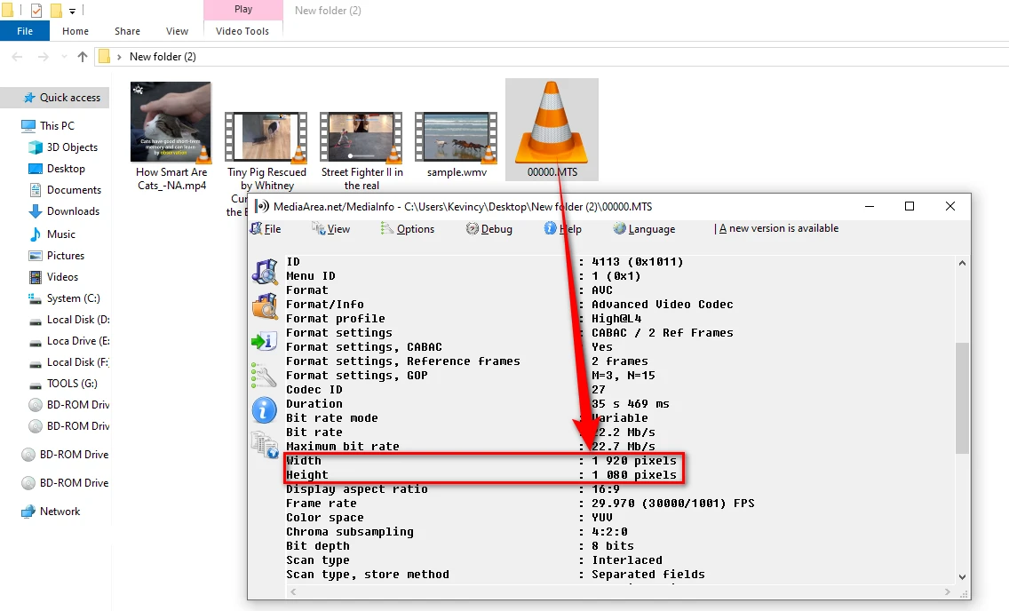 Use MediaInfo to Check Resolution of a Video