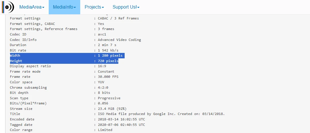 Online Video Resolution Checker