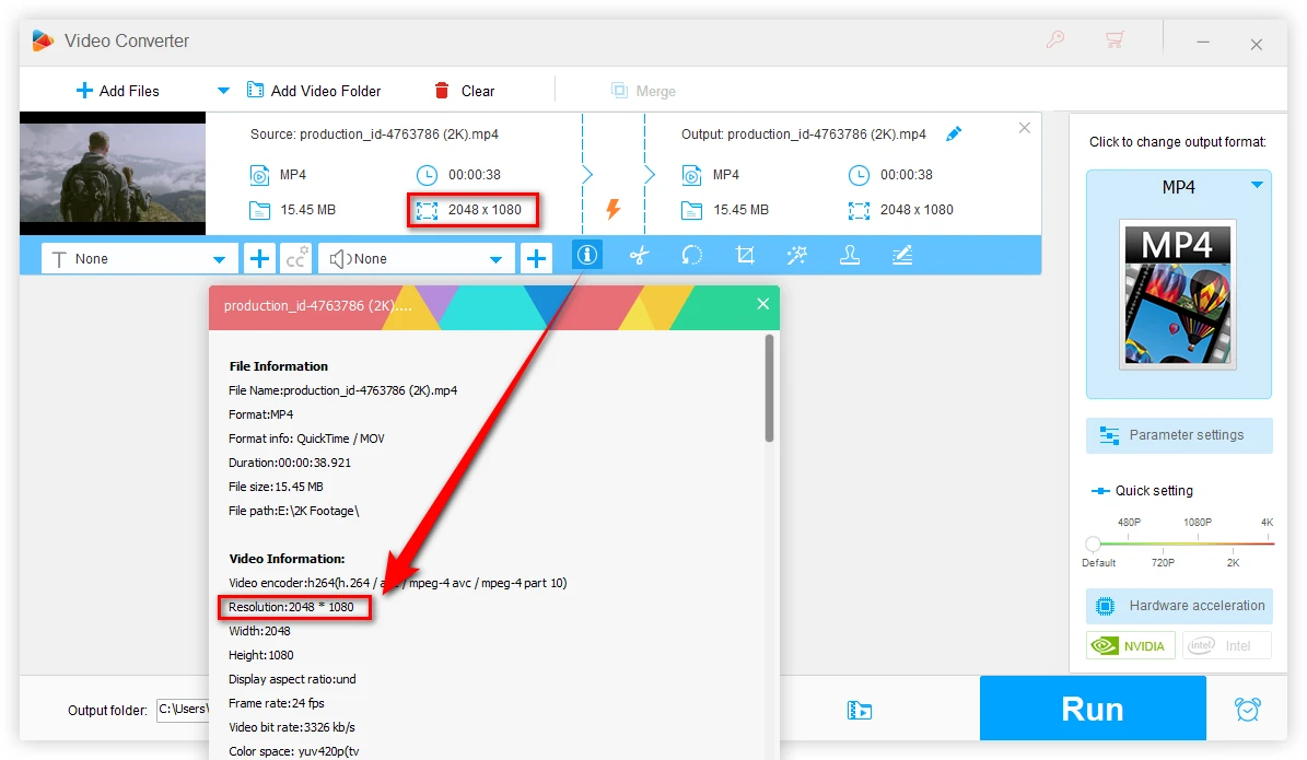 Check and Regulate Video Resolution