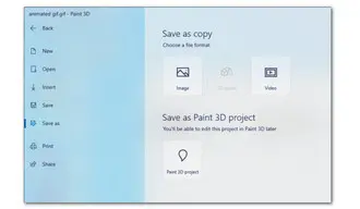 Save Image to GIF in Paint 3D