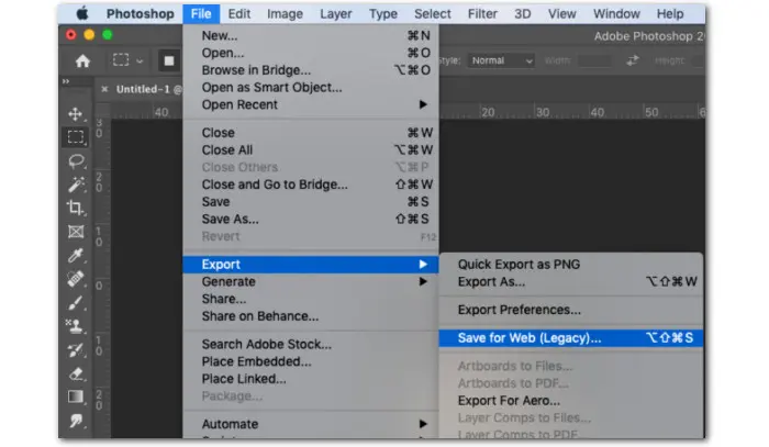 Export Image to GIF in Photoshop