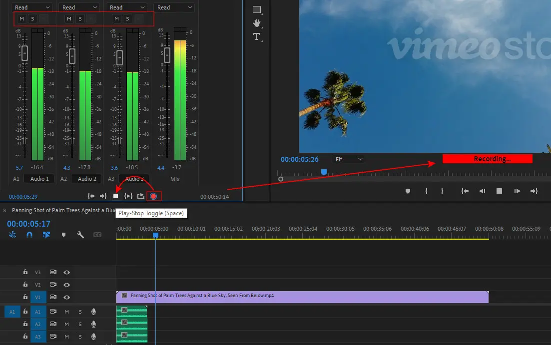 Start Voiceover Recording in Premiere Pro