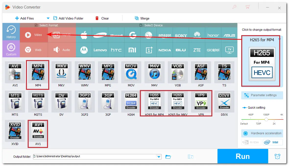 Choose The Output Format