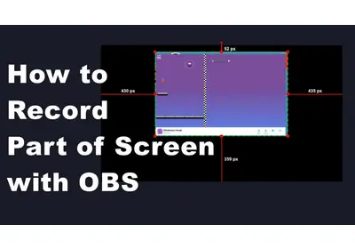 OBS Record Part of Screen