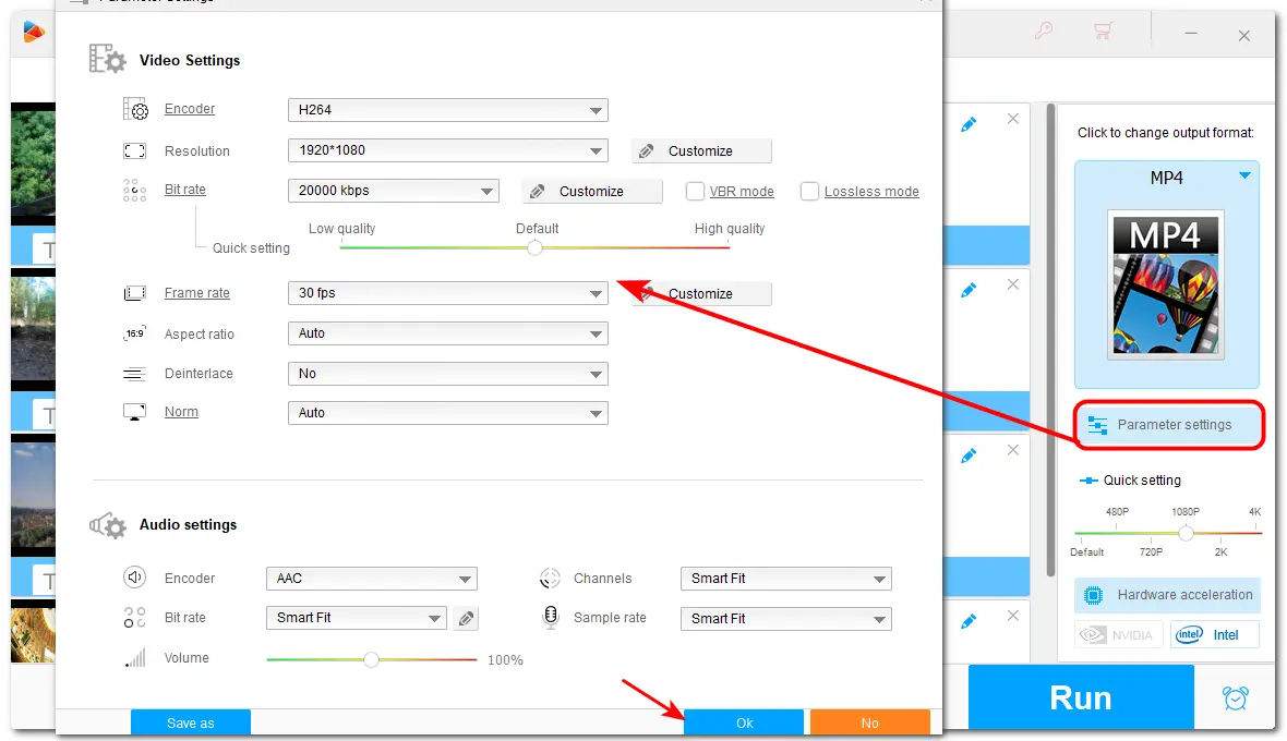 Modify Video Settings