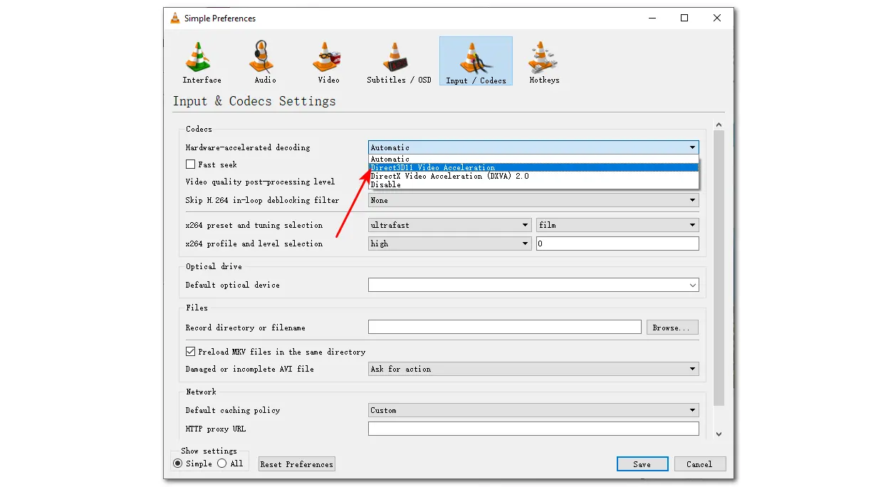 Enable/Disable Hardware Acceleration