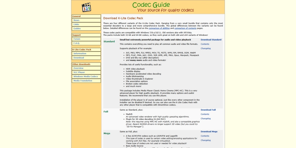 K-Lite Codec Pack