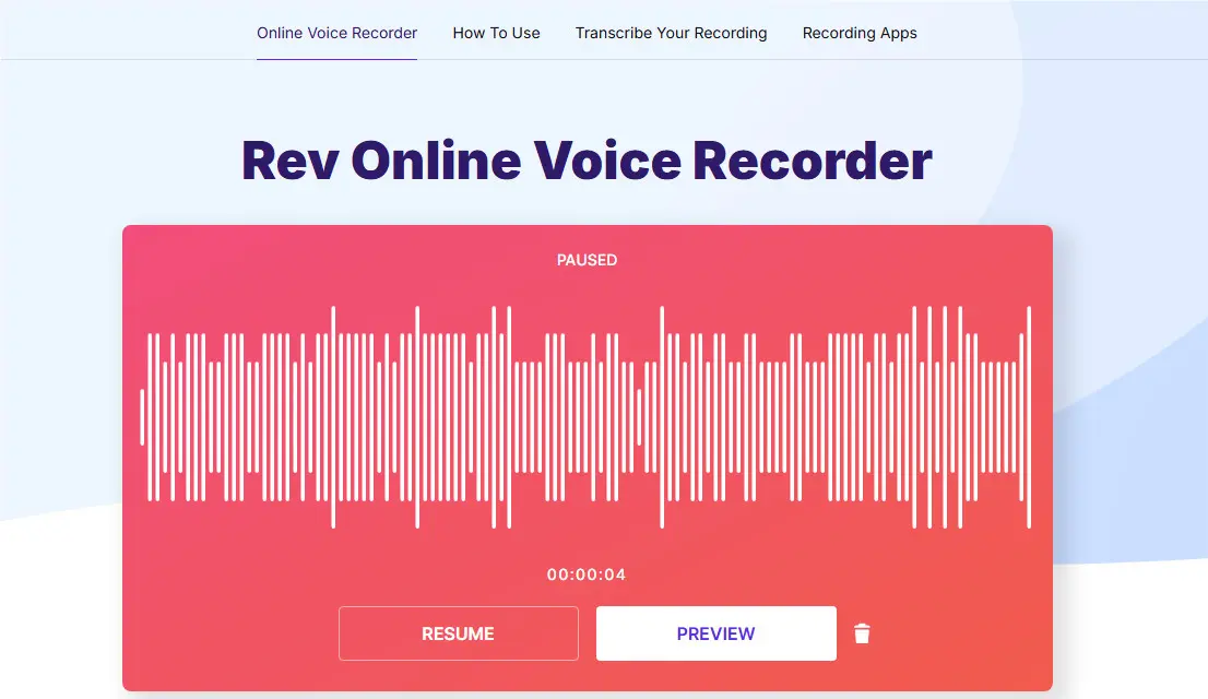 Rev Online Voice Recorder