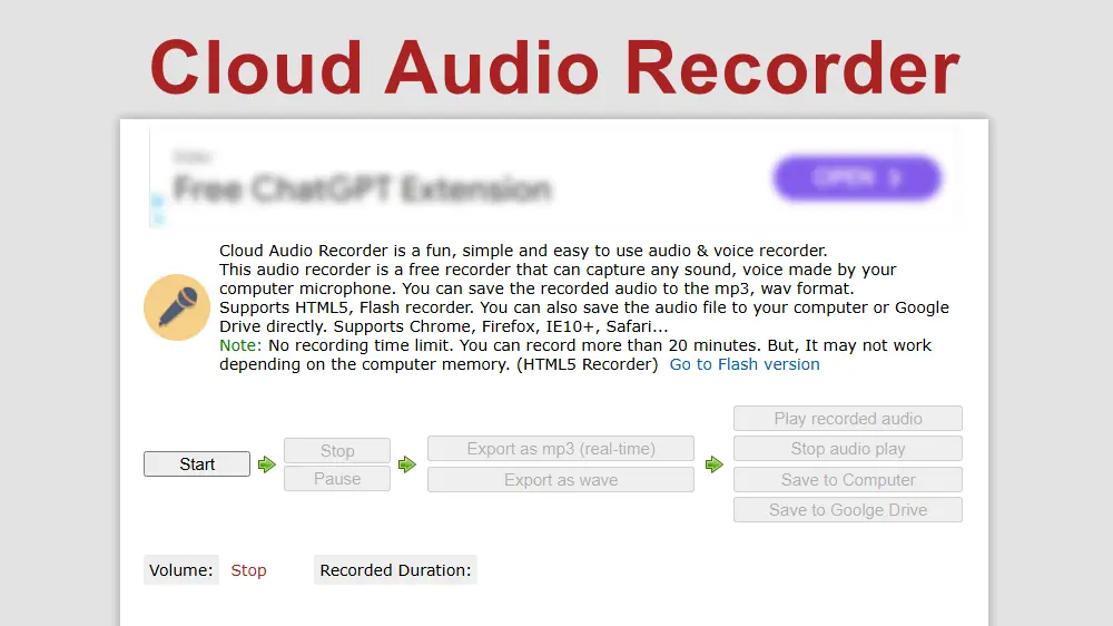 Cloud Audio Recorder