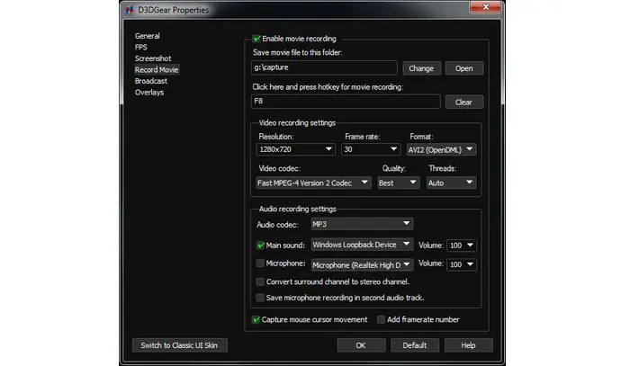 D3DGear Game Recording Software