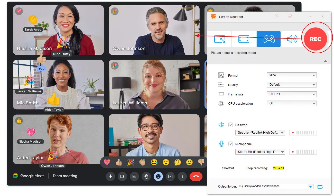 Capture Calls on Google Meet