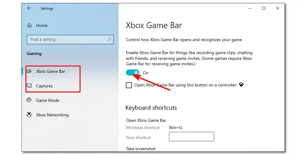 Customize Xbox Game Bar Settings