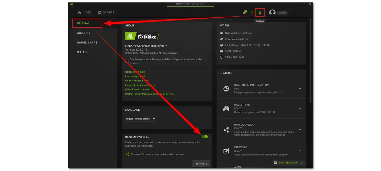 Adjust Geforce Experience Settings