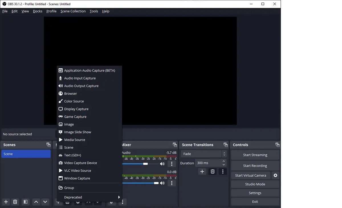 Select OBS Recording Mode