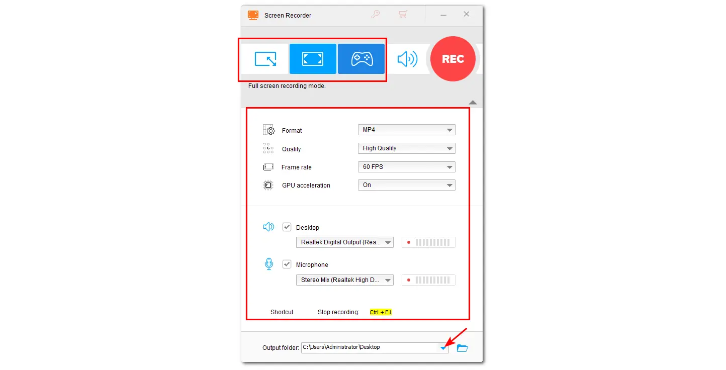 Customize Recording Settings