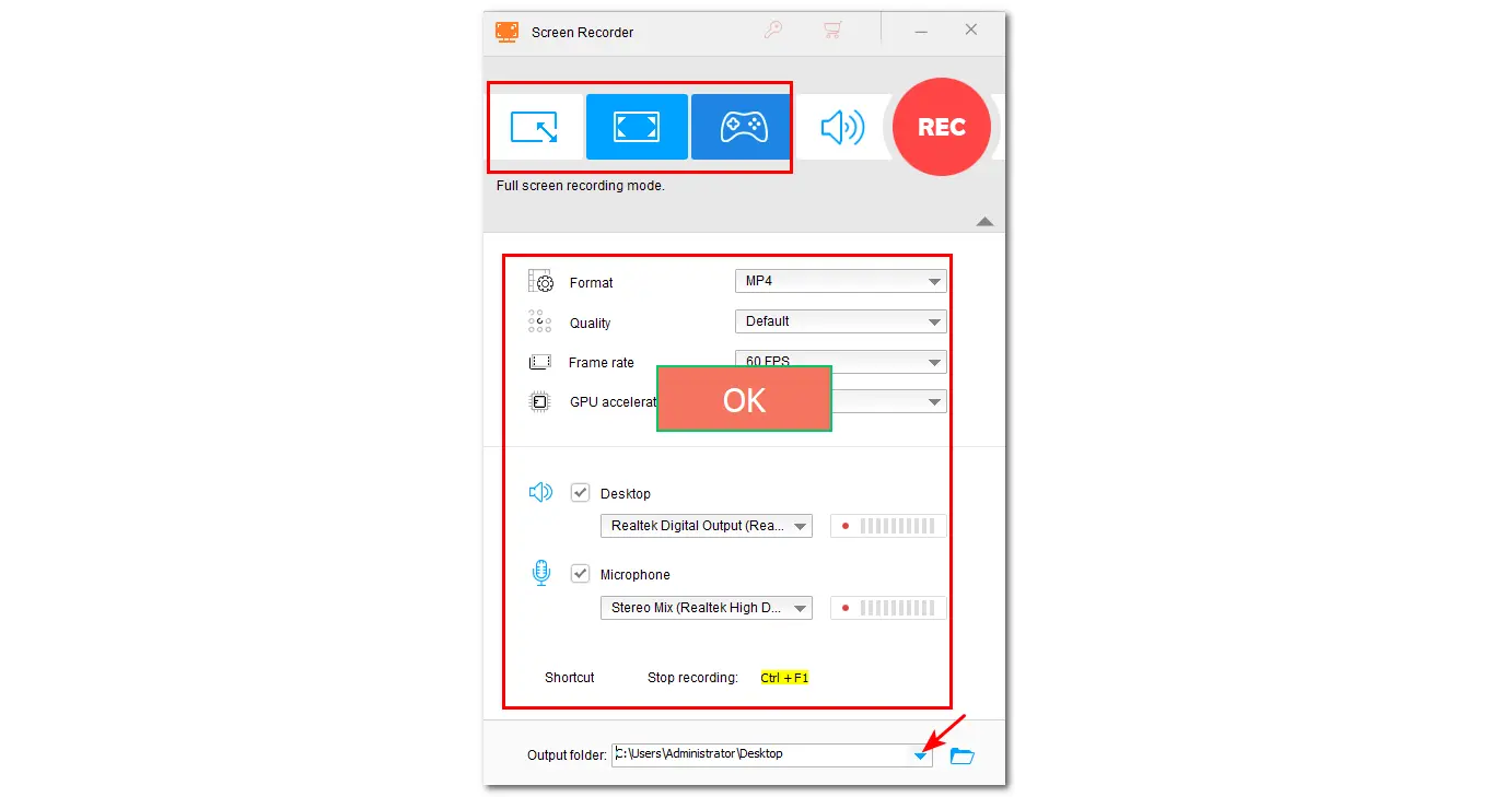 Customize Recording Settings